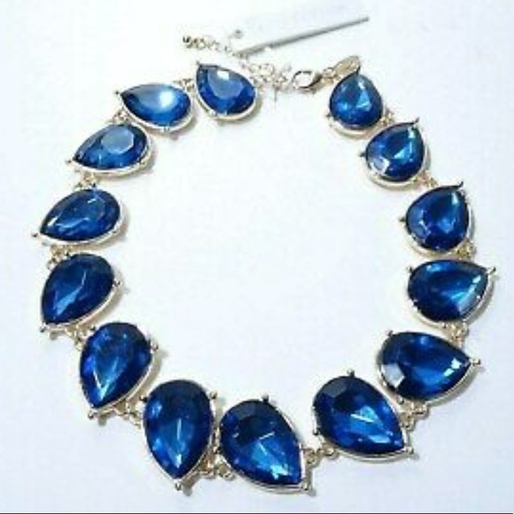 — Ann Taylor — Metallic Blue Teardrop Necklace - Picture 5 of 6